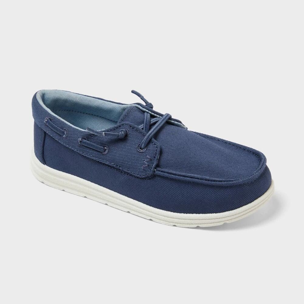 Cat & Jack Kids' Boyd Boat Sneakers Navy Blue Size 2
